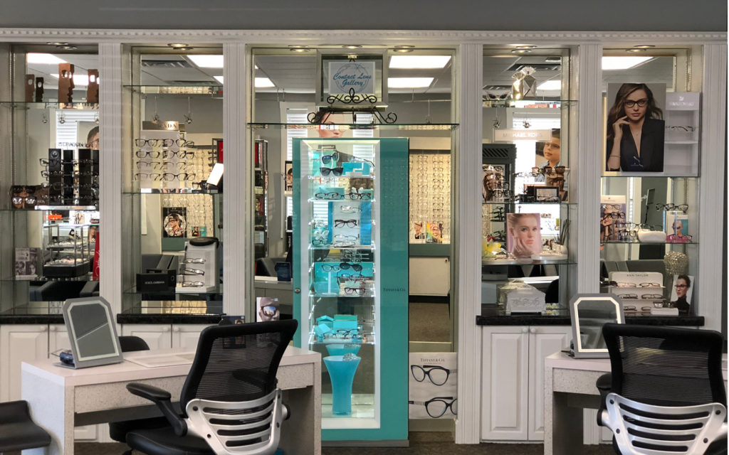 Image of prescription eyewear display racks